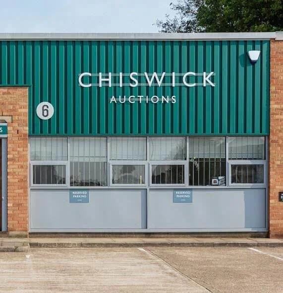 An image of the exterior Chiswick Auctions signage.